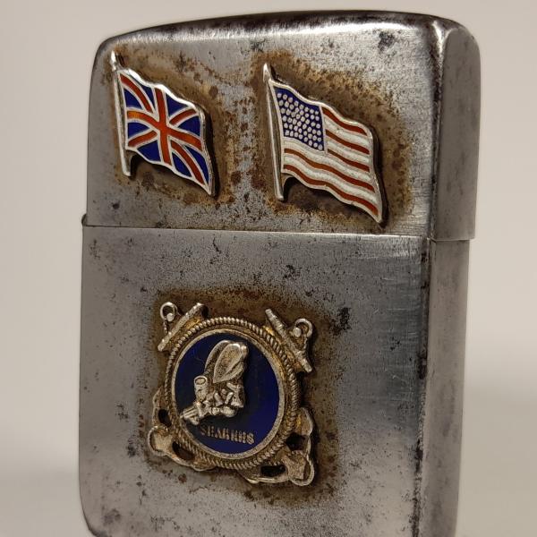 (007) ZIPPO [=1943-45=] (3 barrel) WWII =SEA BEES=