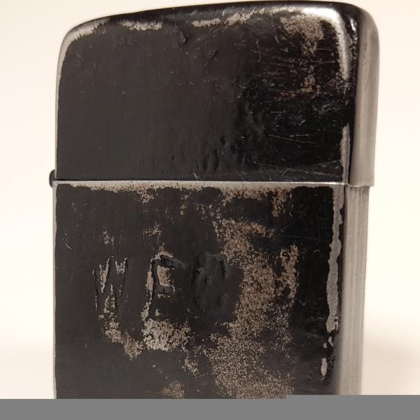 (015) ZIPPO [=1943-45=] (3 barrel) WWII =W.F.C. Will Cox= Repainetd Black