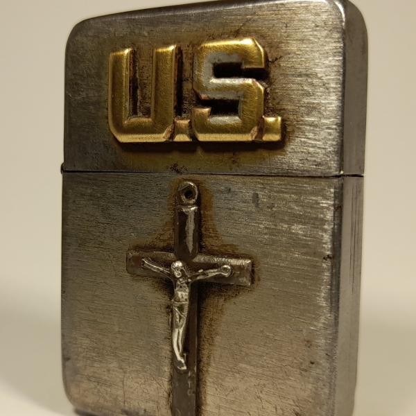(020) ZIPPO [=1942=] (4 barrel) WWII =RELIGIOUS , MOTHER= code error