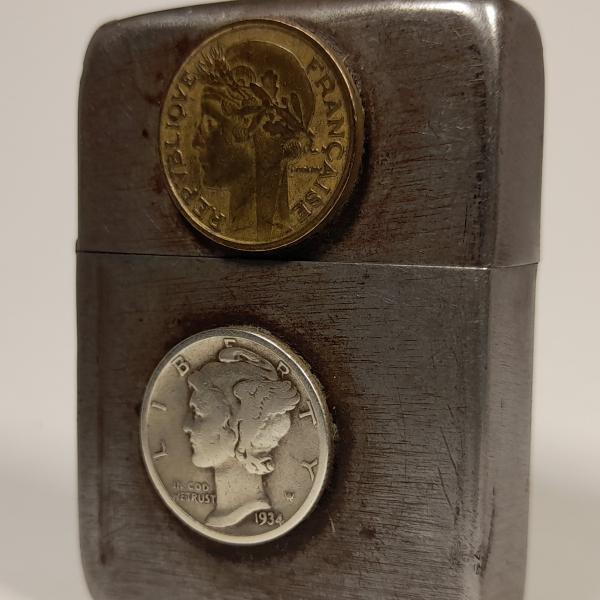 (064) ZIPPO [=1943-45=] (3 barrel) WWII =MONETY=